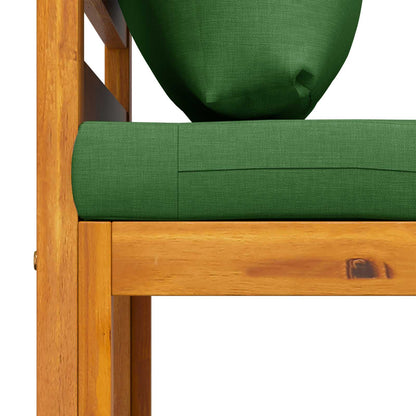 Sectional Middle Sofa with Cushions 100% polyester Solid Acacia