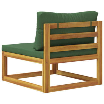 Sectional Middle Sofa with Cushions 100% polyester Solid Acacia
