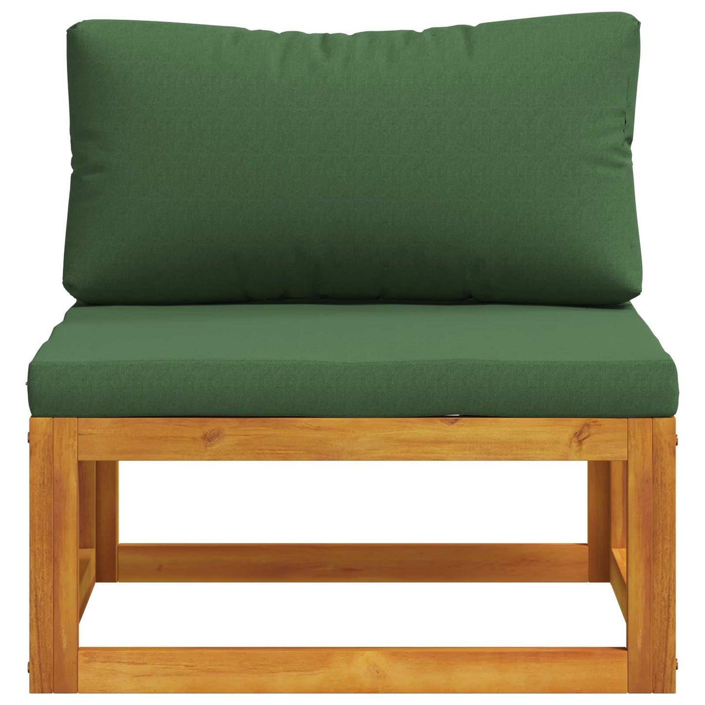 Sectional Middle Sofa with Cushions 100% polyester Solid Acacia