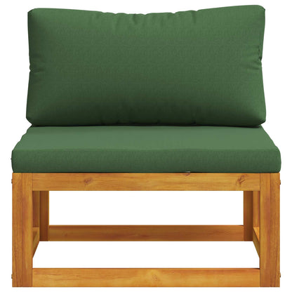 Sectional Middle Sofa with Cushions 100% polyester Solid Acacia