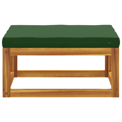 Sectional Footrest with Cushions 100% polyester Solid Acacia