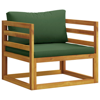 Sectional Armchair with Cushions 100% polyester Solid Acacia
