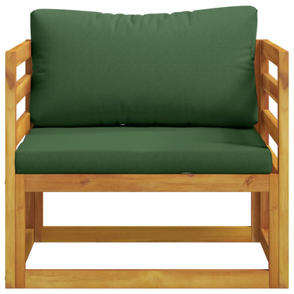 Sectional Armchair with Cushions 100% polyester Solid Acacia