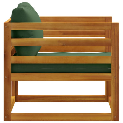 Sectional Armchair with Cushions 100% polyester Solid Acacia
