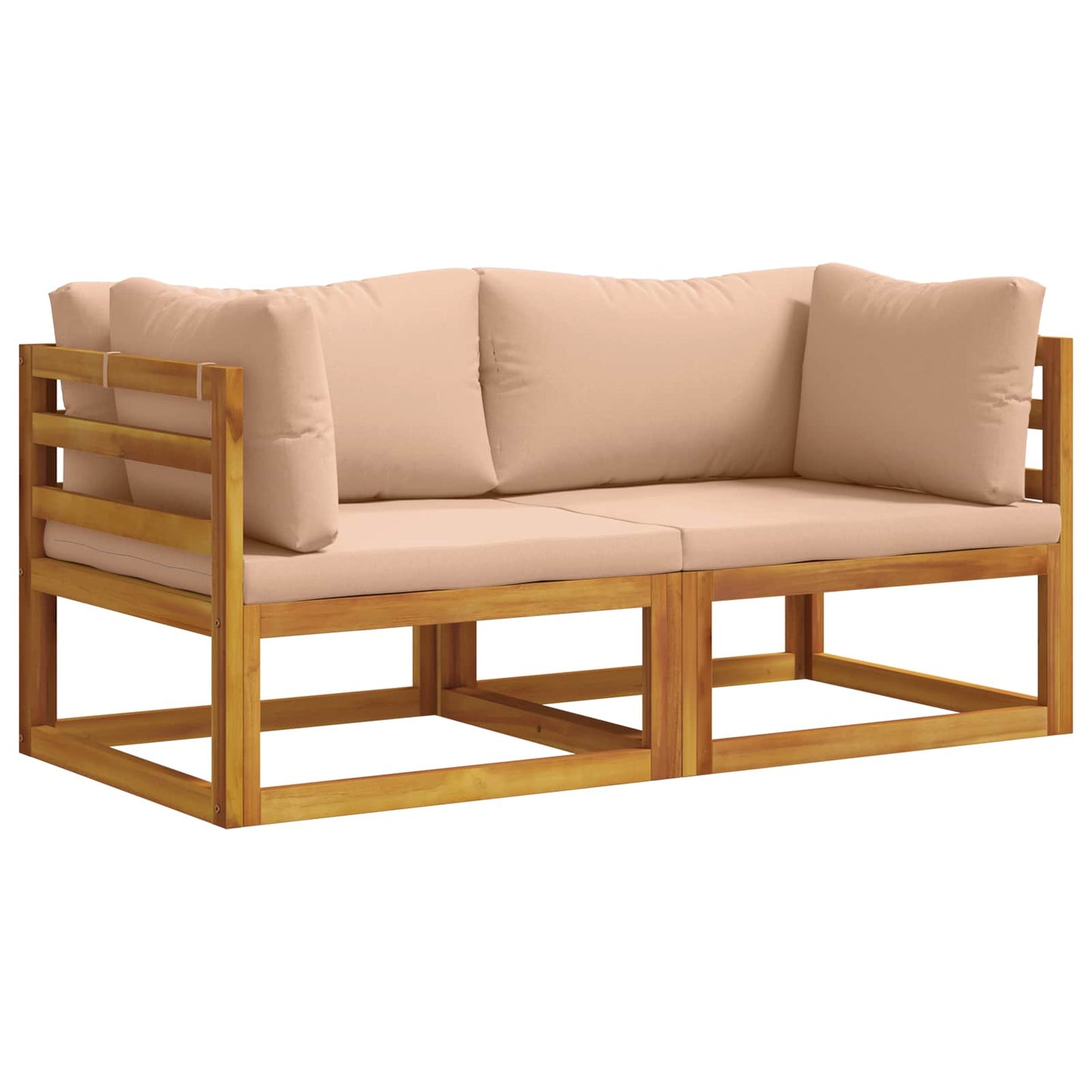 2 pcs Sectional Corner Sofa with Cushions