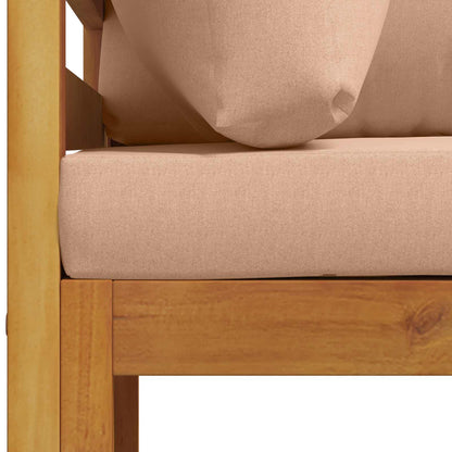 Sectional Corner Sofa with Cushions Natural
