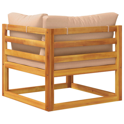 Sectional Corner Sofa with Cushions Natural
