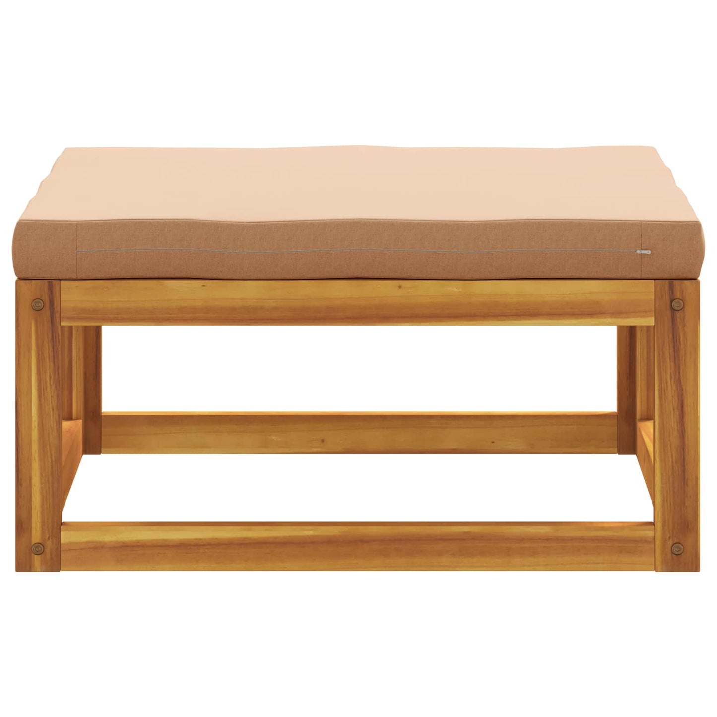 Sectional Footrest with Cushions 100% polyester Solid Acacia