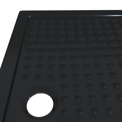 Shower Base Tray with Dots 120 x 80 x 4 cm ABS Black