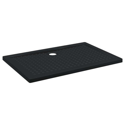 Shower Base Tray with Dots 120 x 80 x 4 cm ABS Black