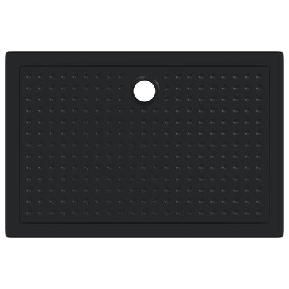 Shower Base Tray with Dots 120 x 80 x 4 cm ABS Black