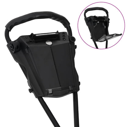 Golf Trolley Black Iron Foldable