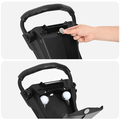 Golf Trolley Black Iron Foldable