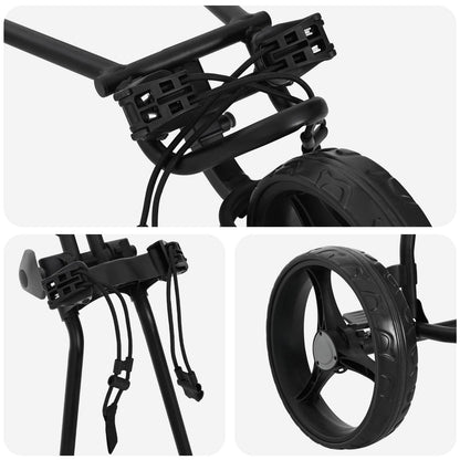 Golf Trolley Black Iron Foldable