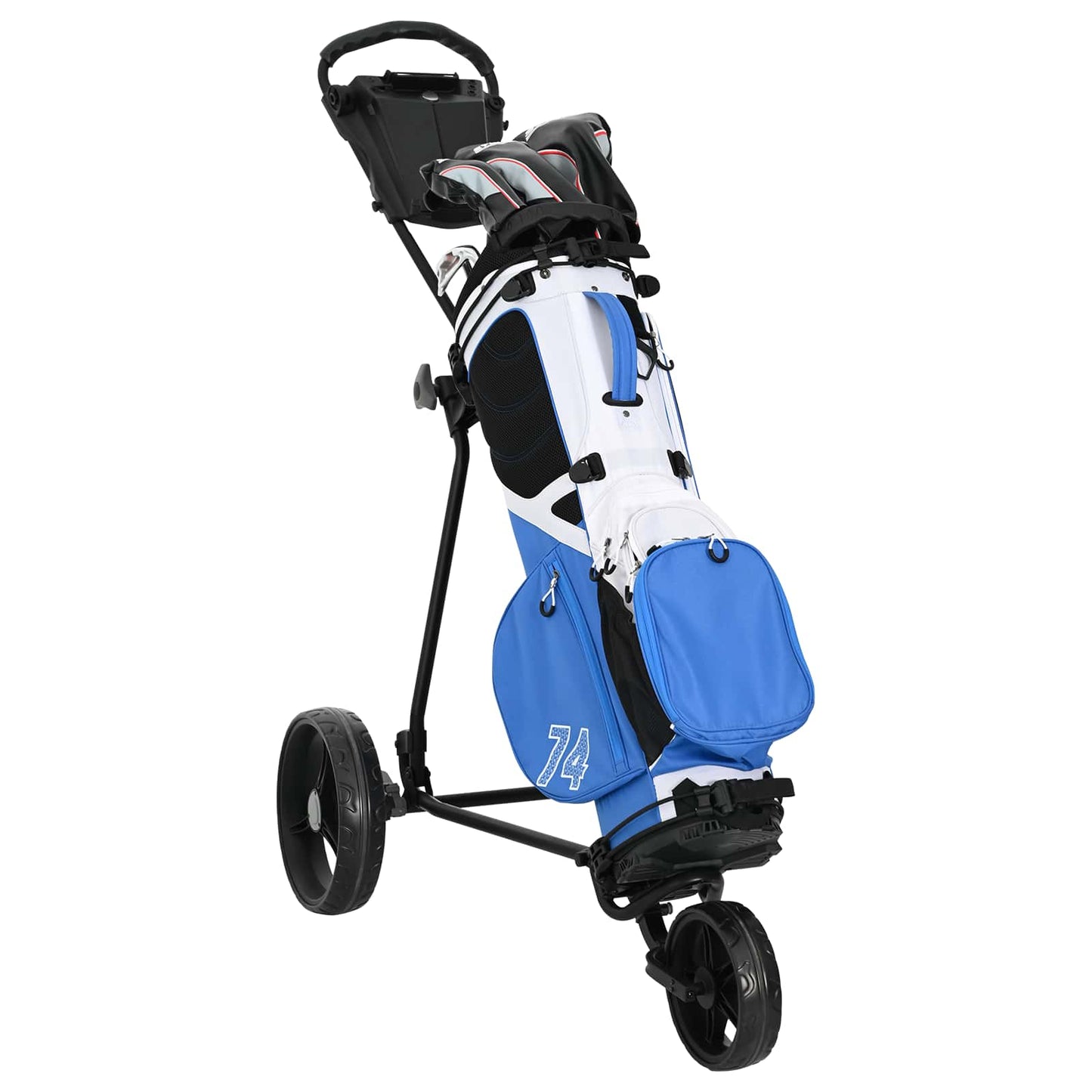Golf Trolley Black Iron Foldable