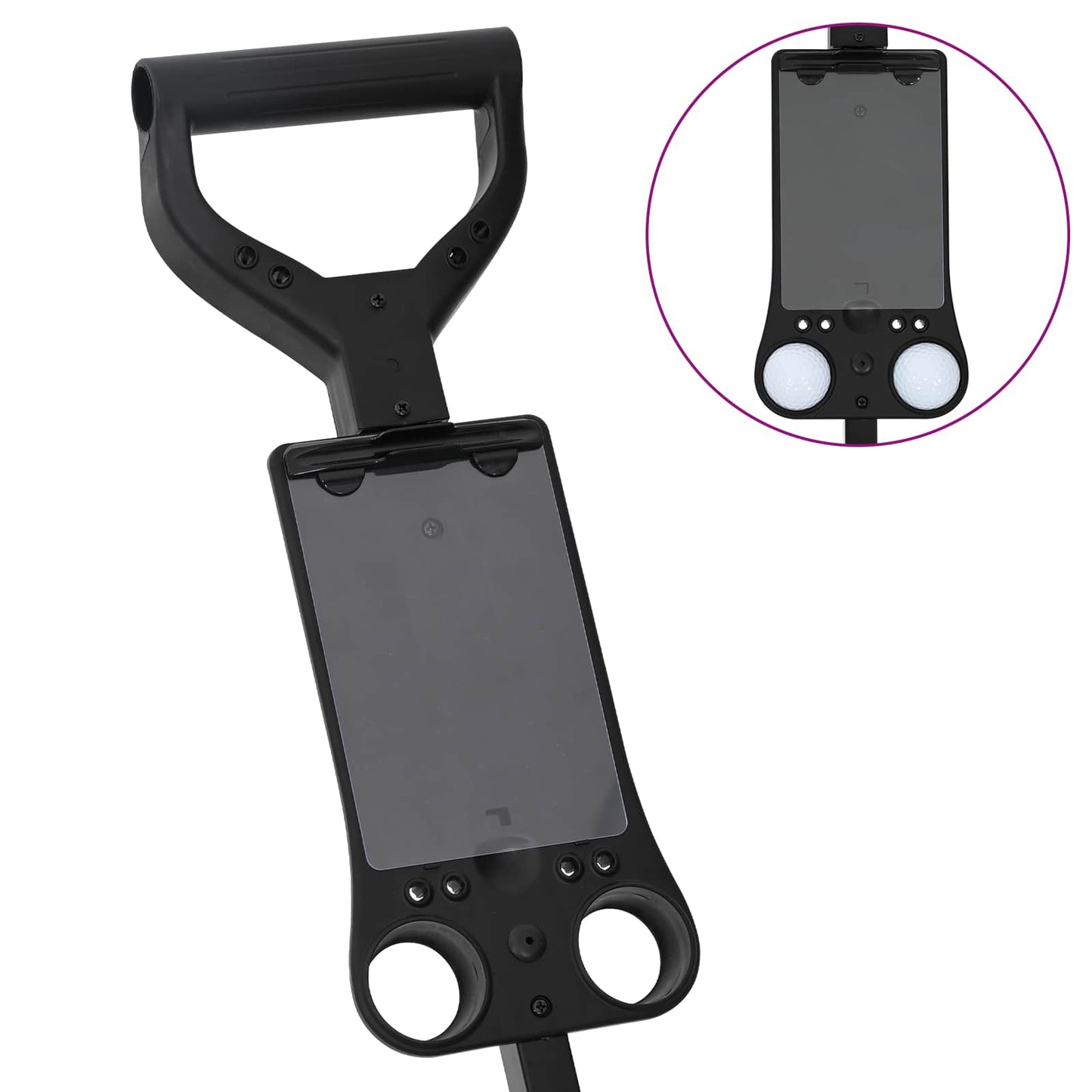 Golf Trolley Black Iron Foldable