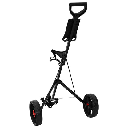 Golf Trolley Black Iron Foldable