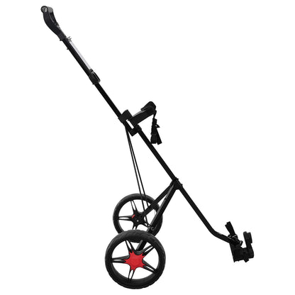 Golf Trolley Black Iron Foldable