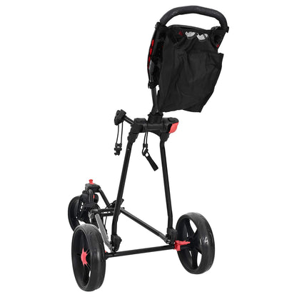 Golf Trolley Black Iron Foldable