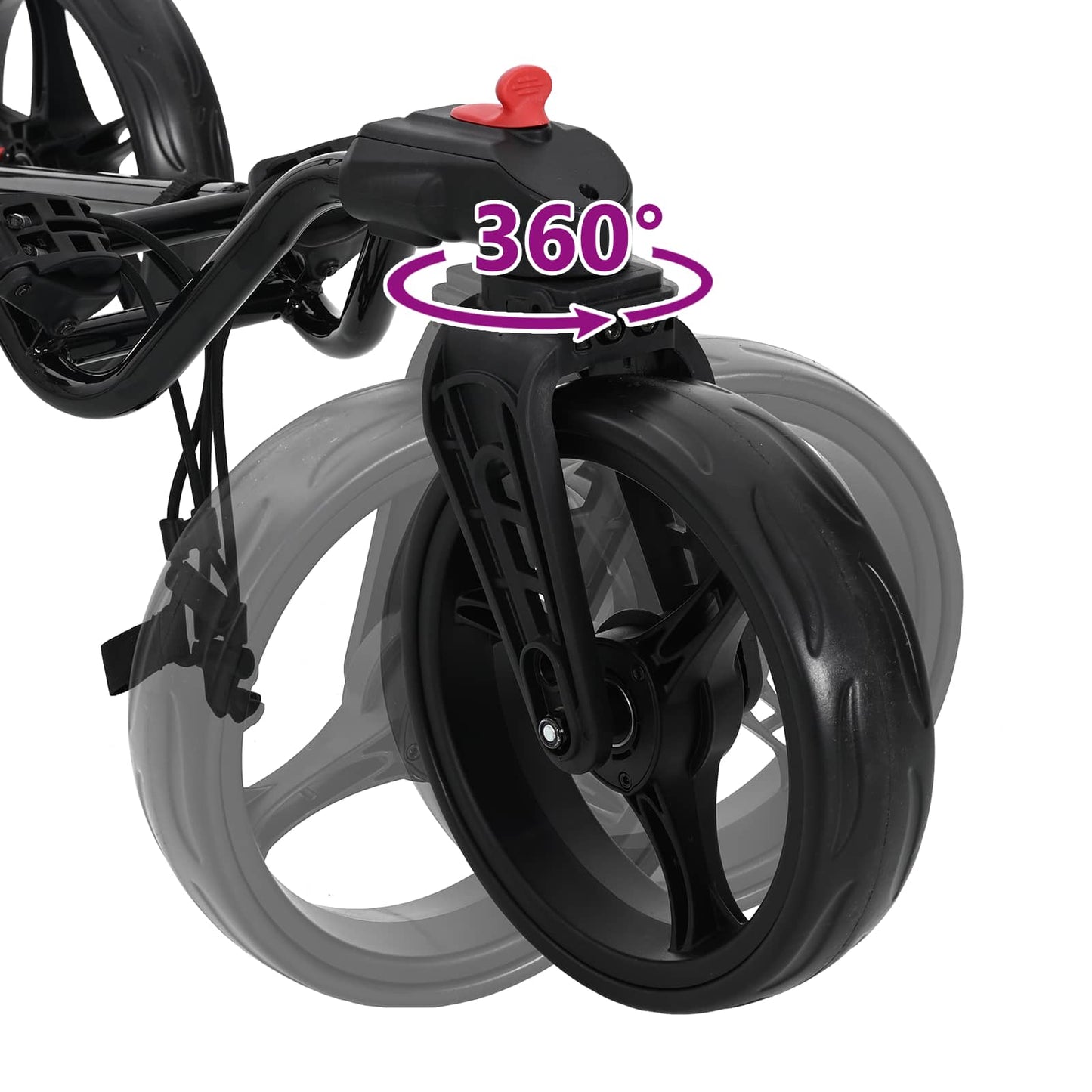 Golf Trolley Black Iron Foldable