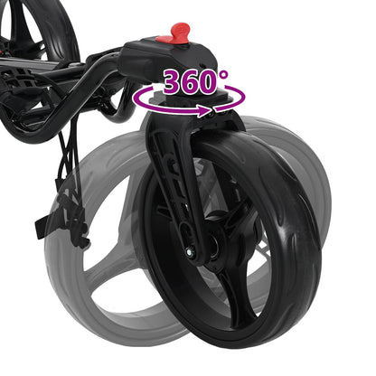 Golf Trolley Black Iron Foldable
