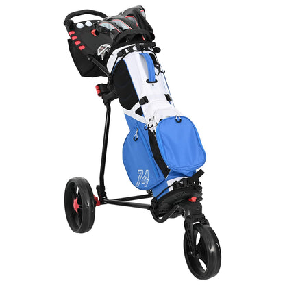 Golf Trolley Black Iron Foldable