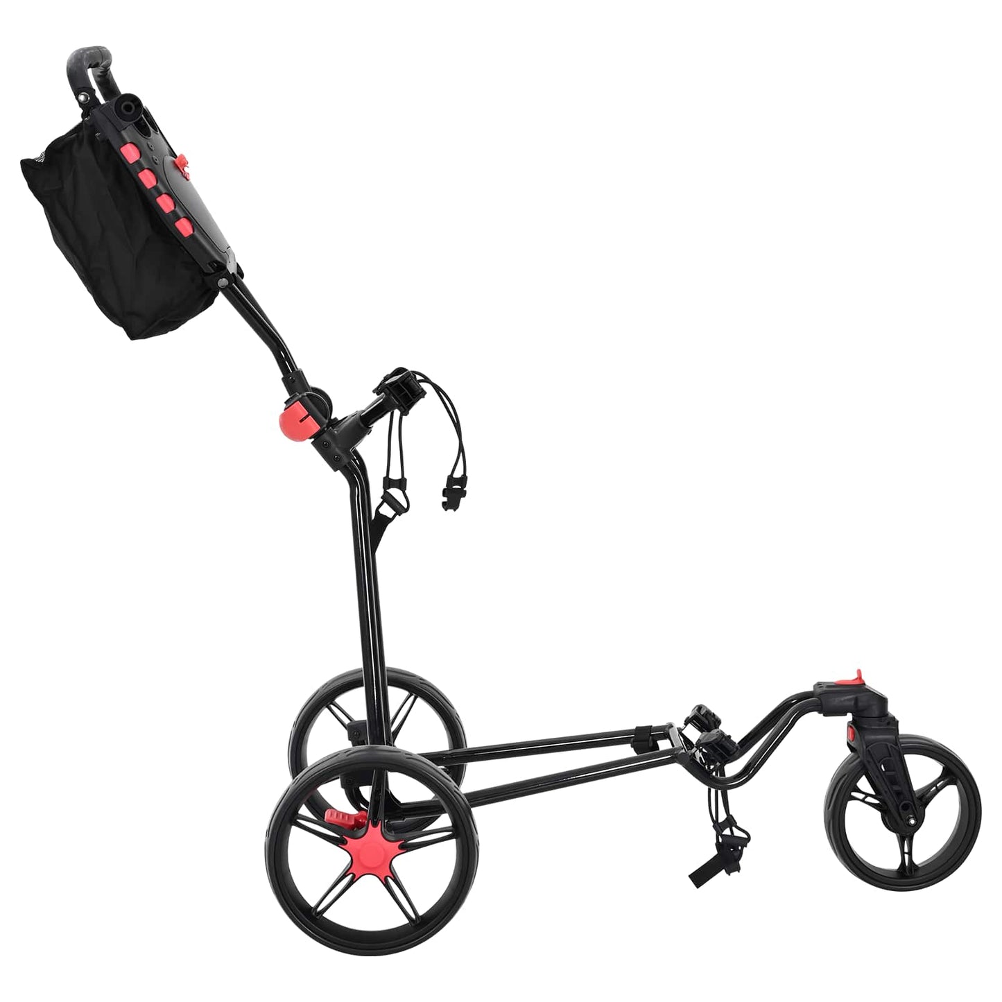 Golf Trolley Black Iron Foldable