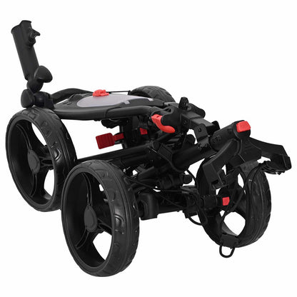 Golf Trolley with Seat Black Aluminium Foldable