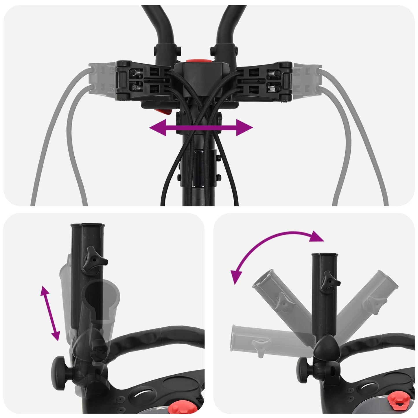 Golf Trolley with Seat Black Aluminium Foldable