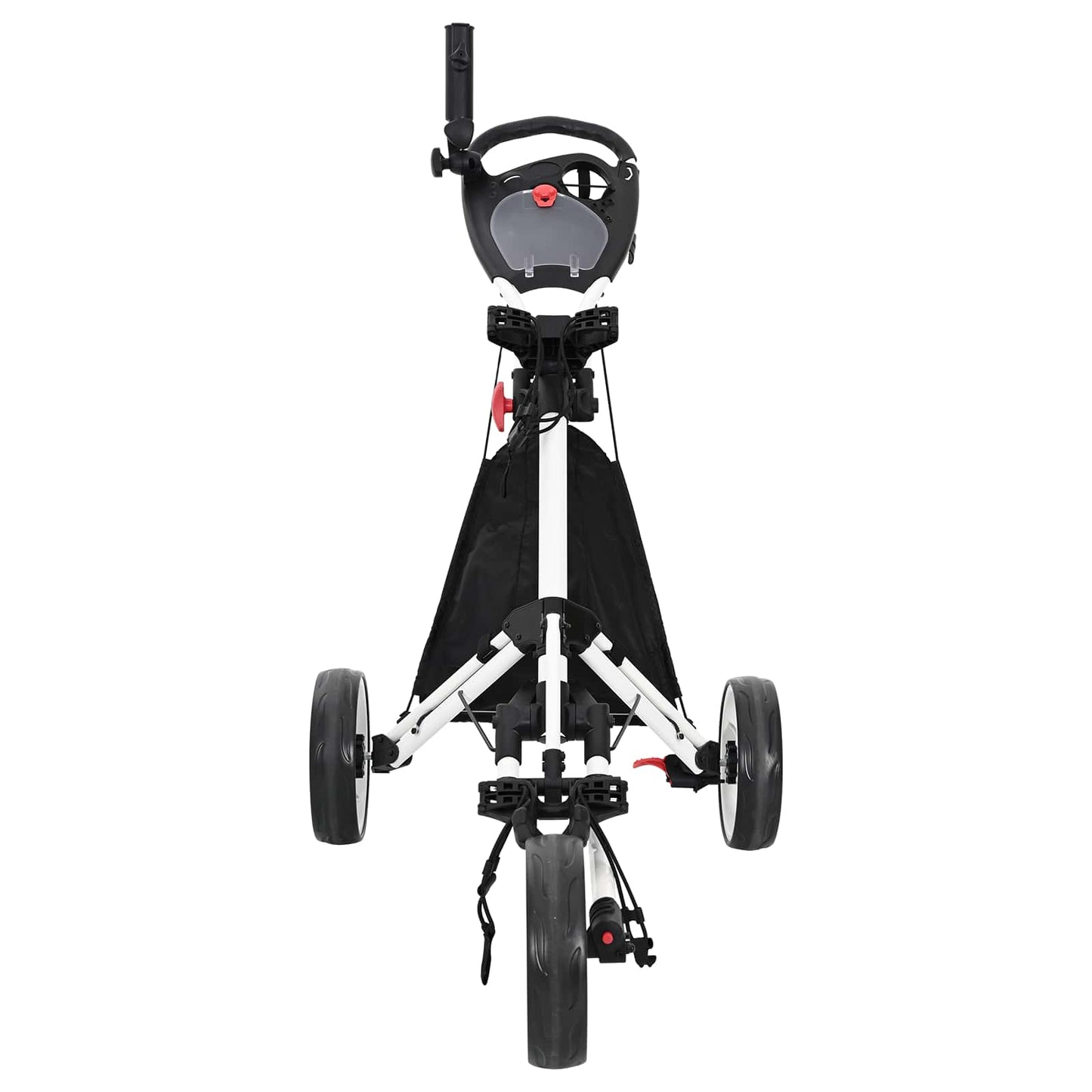 Golf Trolley Black and White Aluminium Foldable