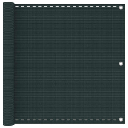 Balcony Screen Dark Green 120 x 1000 cm HDPE and Aluminium