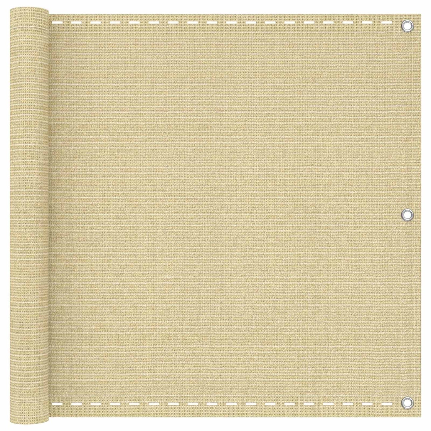 Balcony Screen Beige 120 x 1000 cm HDPE and Aluminium