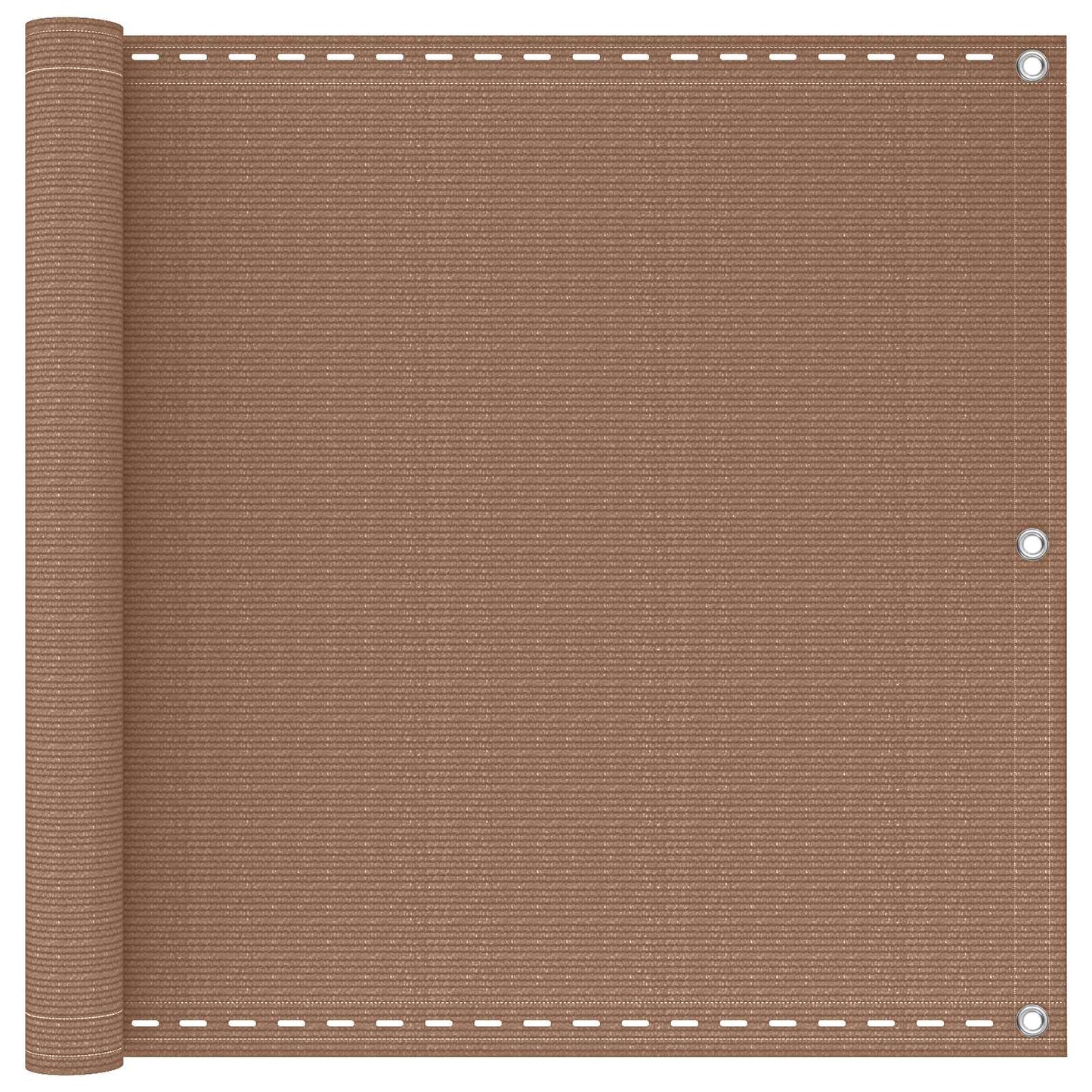 Balcony Screen Taupe 120 x 700 cm HDPE and Aluminium