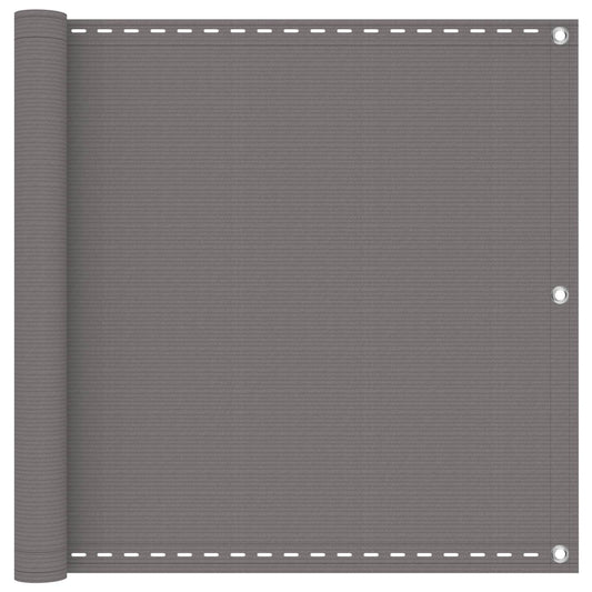 Balcony Screen Light Grey 75 x 400 cm HDPE and Aluminium