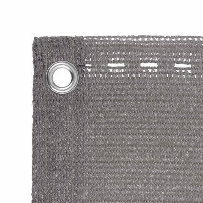 Balcony Screen Light Grey 90 x 600 cm HDPE and Aluminium