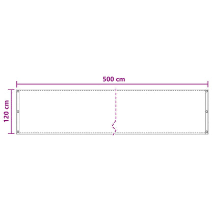 Balcony Screen Light Grey 120 x 500 cm HDPE and Aluminium