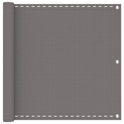 Balcony Screen Light Grey 120 x 1000 cm HDPE and Aluminium