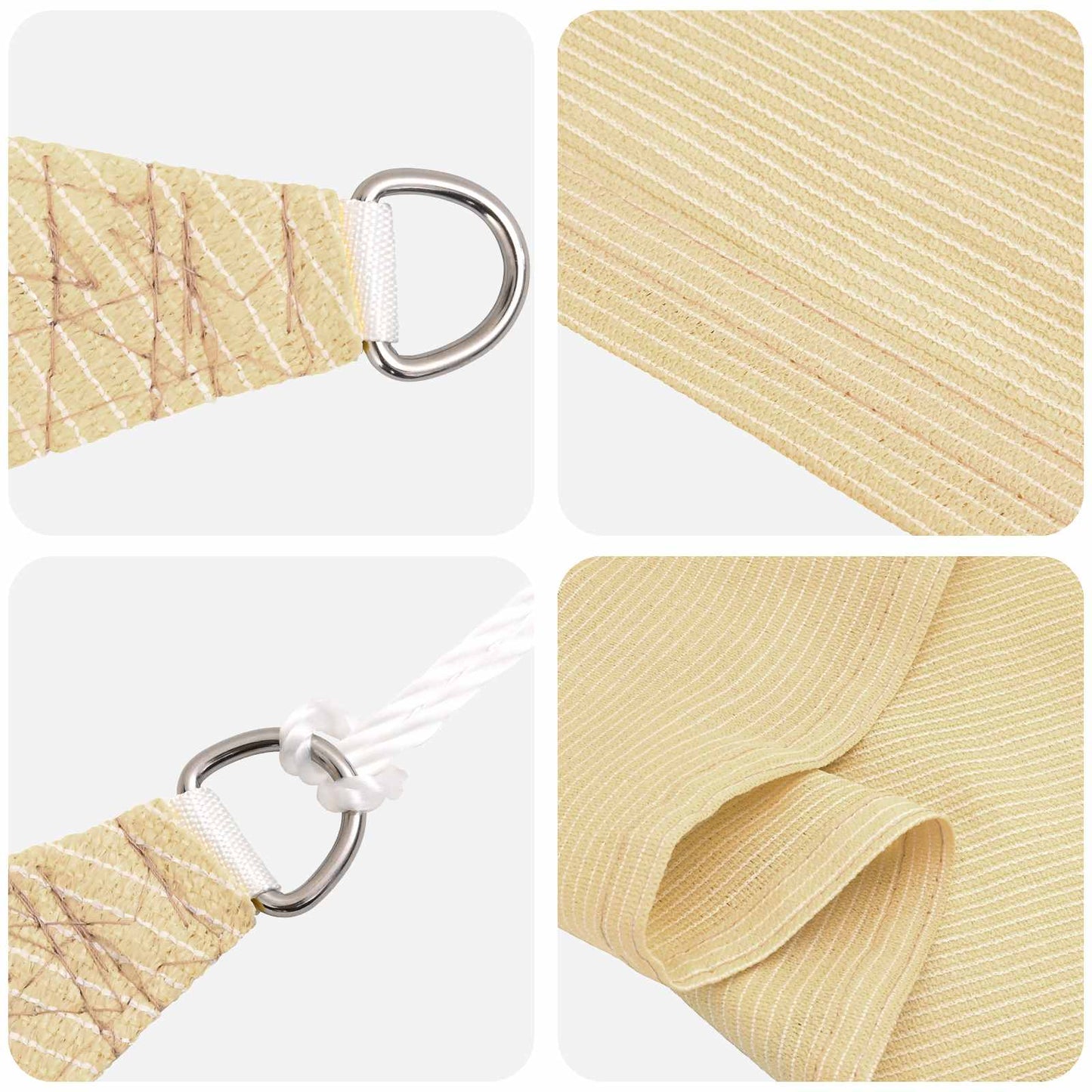 Sunshade Sail Beige 2 x 6 m HDPE