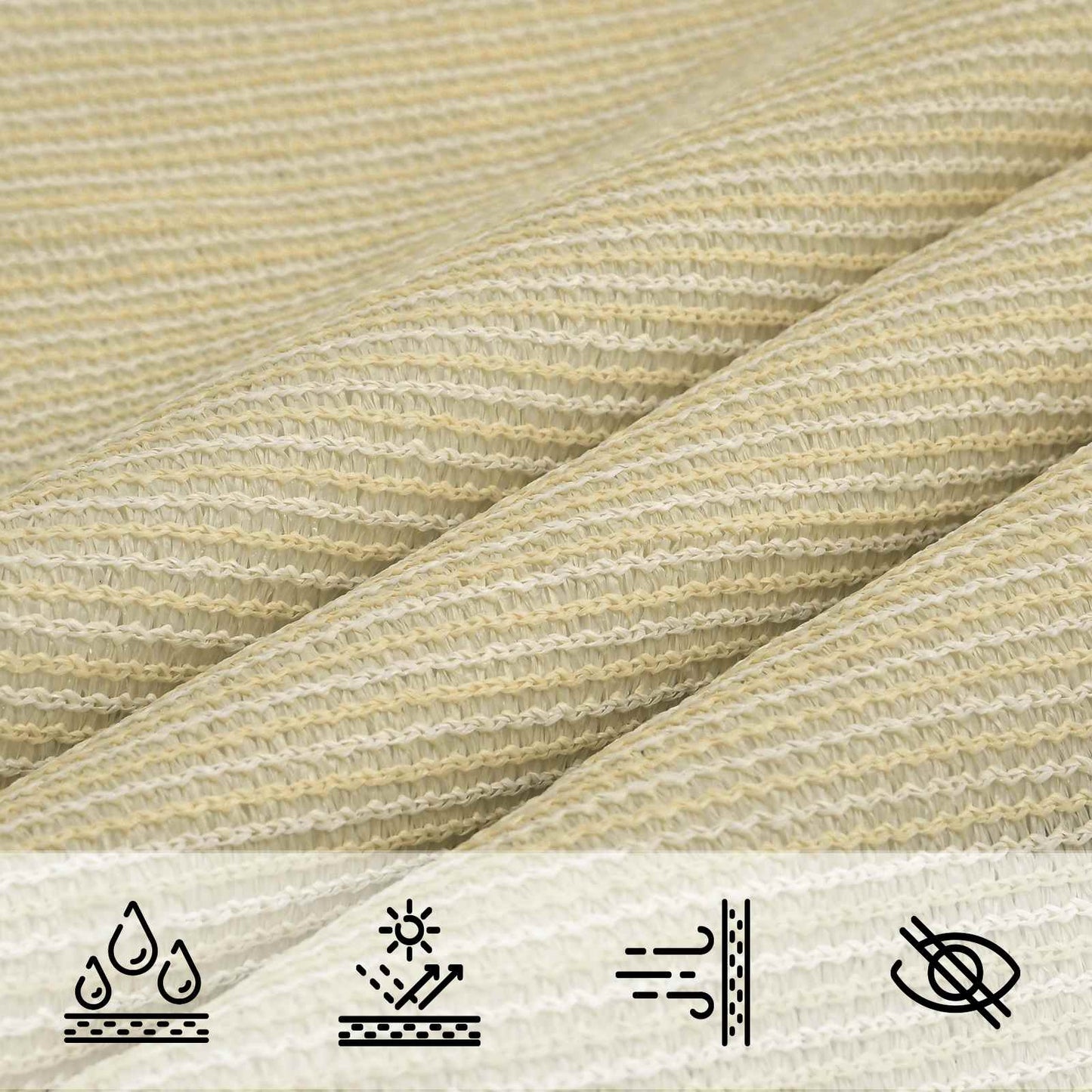 Sunshade Sail Beige 2 x 6 m HDPE