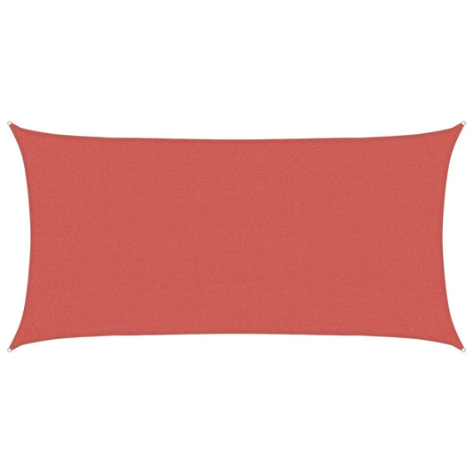 Sunshade Sail 2 x 6 m HDPE Rectangular Terracotta