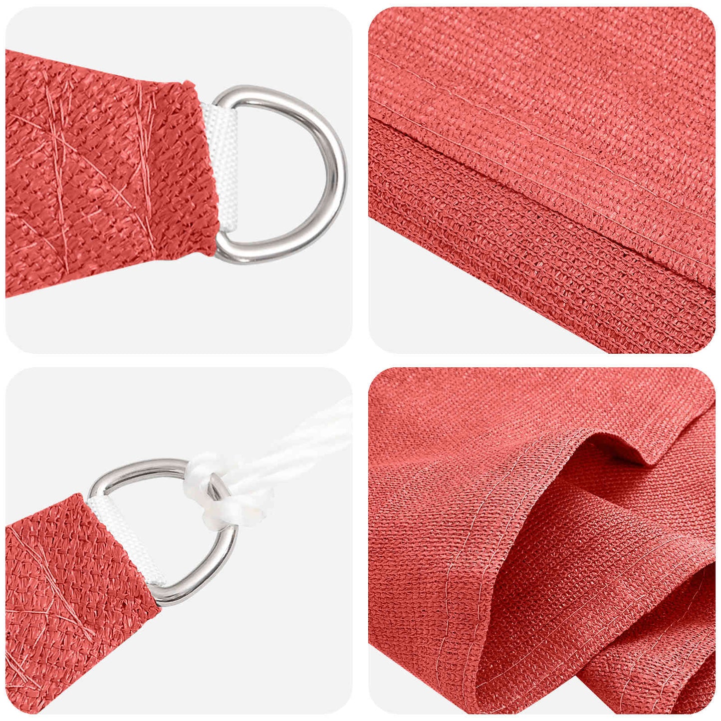Sunshade Sail 2 x 2 x 2 m HDPE Triangular Terracotta