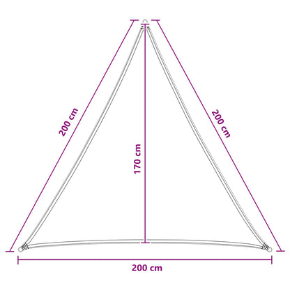 Sunshade Sail 2 x 2 x 2 m HDPE Triangular Terracotta