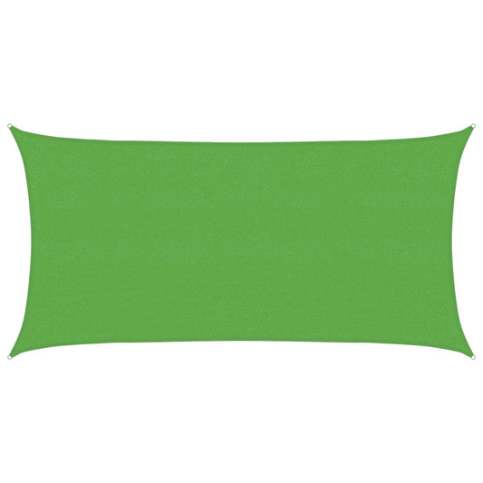 Sunshade Sail 2 x 6 m HDPE Rectangular Light Green