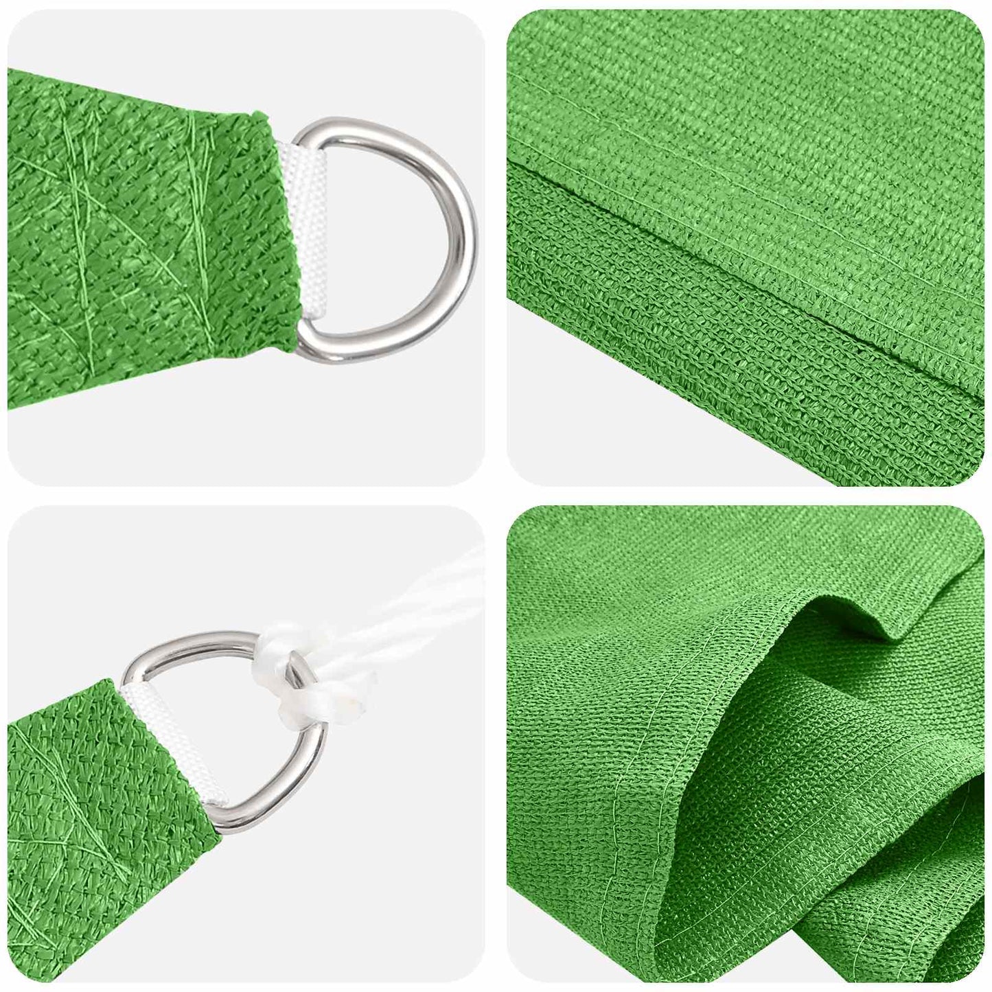 Sunshade Sail Light Green 2 x 2 x 2 m HDPE