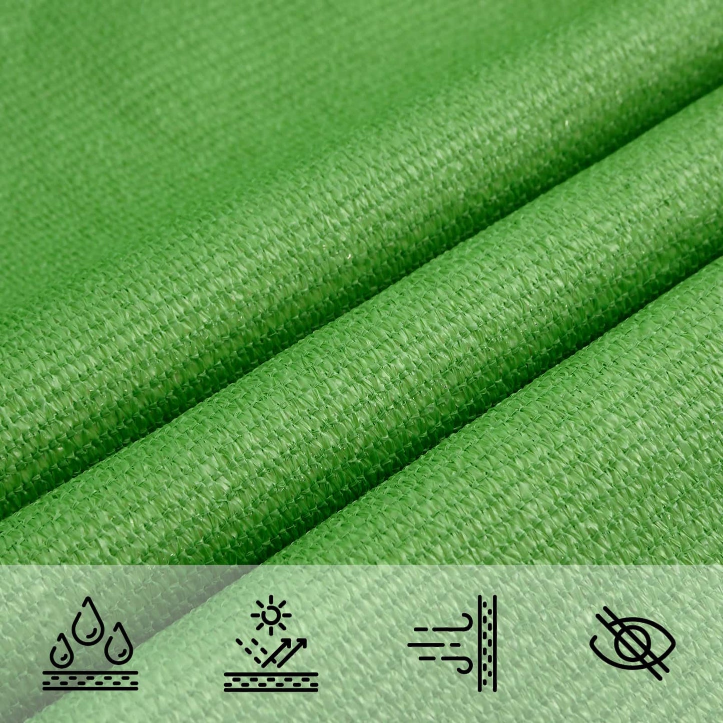 Sunshade Sail Light Green 2 x 2 x 2 m HDPE