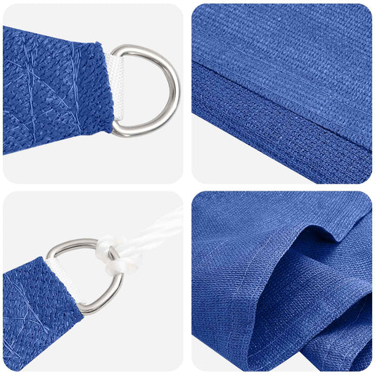 Sunshade Sail 2 x 6 m HDPE Rectangular Blue