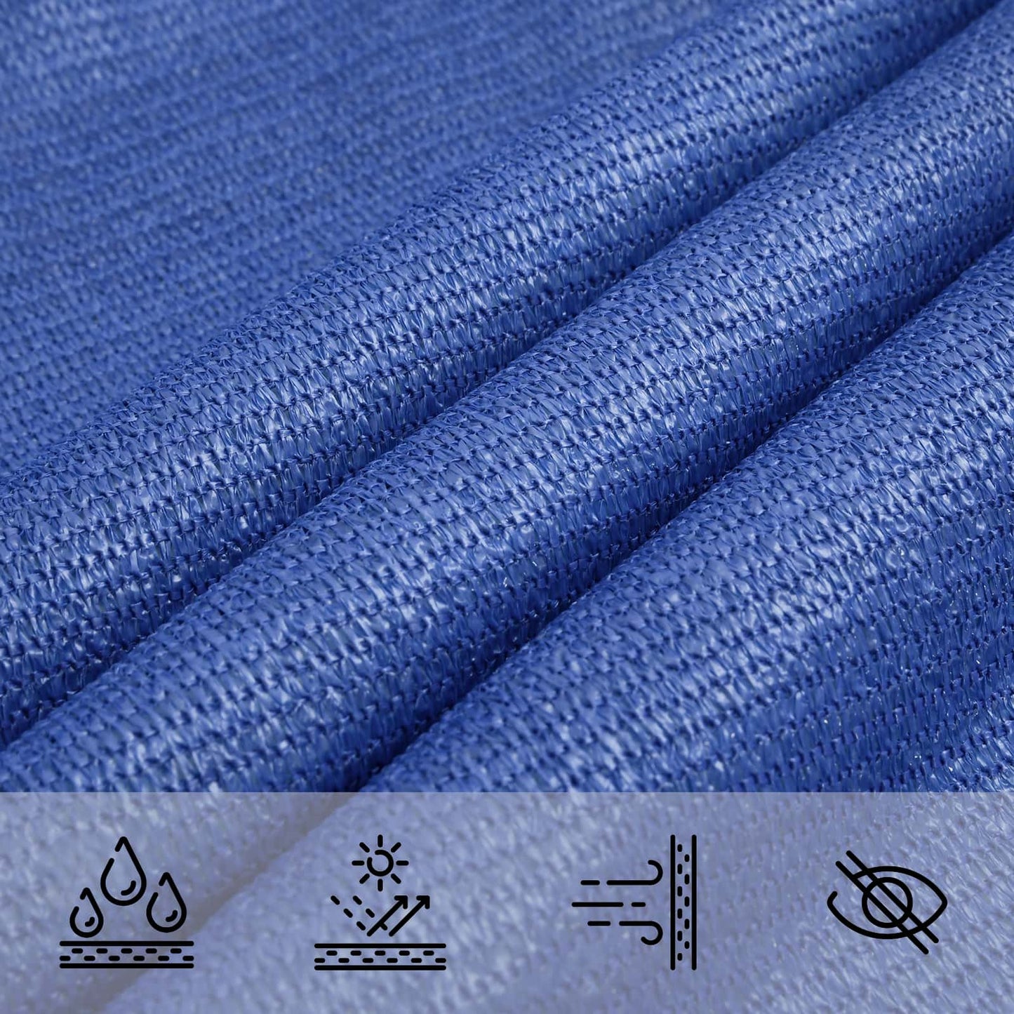 Sunshade Sail Blue 2 x 6 m HDPE