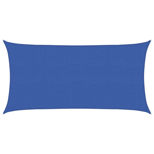 Sunshade Sail 2 x 6 m HDPE Rectangular Blue