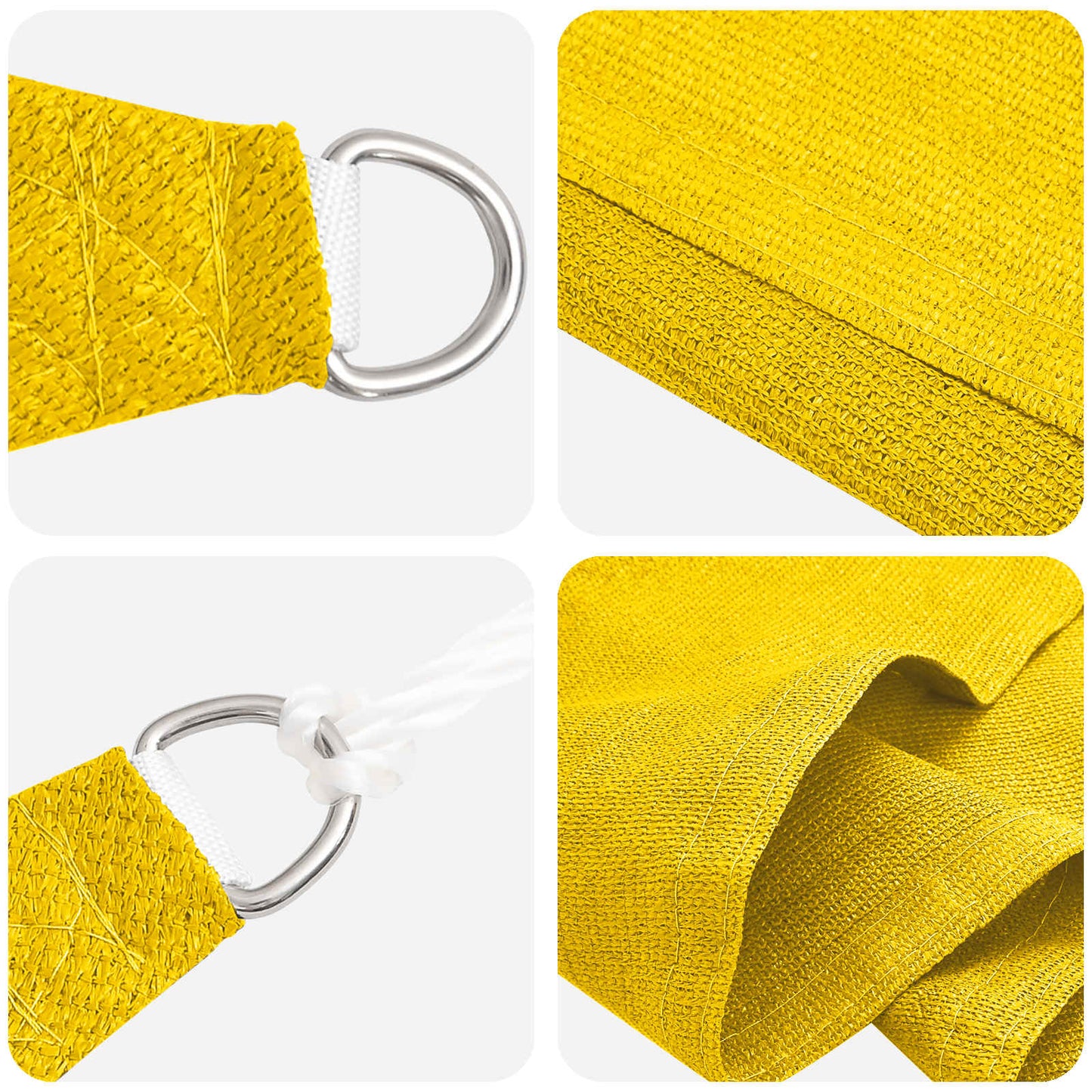 Sunshade Sail Yellow 2 x 6 m HDPE