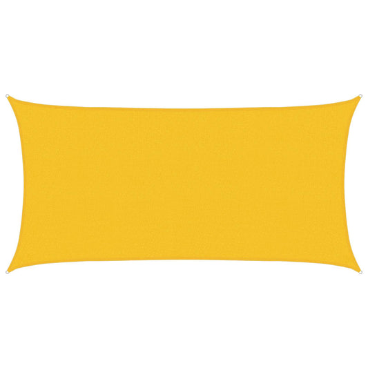 Sunshade Sail Rectangular 2 x 6 m HDPE Yellow